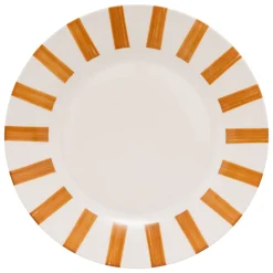 Plato llano CHERI amarillo de porcelana 27cm