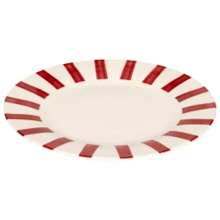 Plato llano CHERI rojo de porcelana 27cm