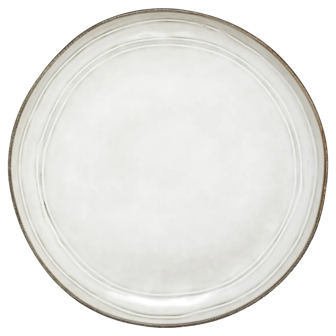 Plato llano FLOWER gris 26cm