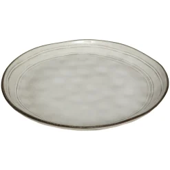 Plato llano FLOWER gris 26cm