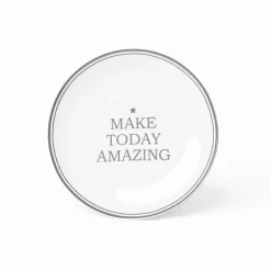 Plato Llano Happy III De Porcelana 27cm