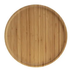 Plato llano natural de bambú 26.5Cm