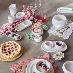 Plato Llano Nora Blanco De Porcelana 27cm