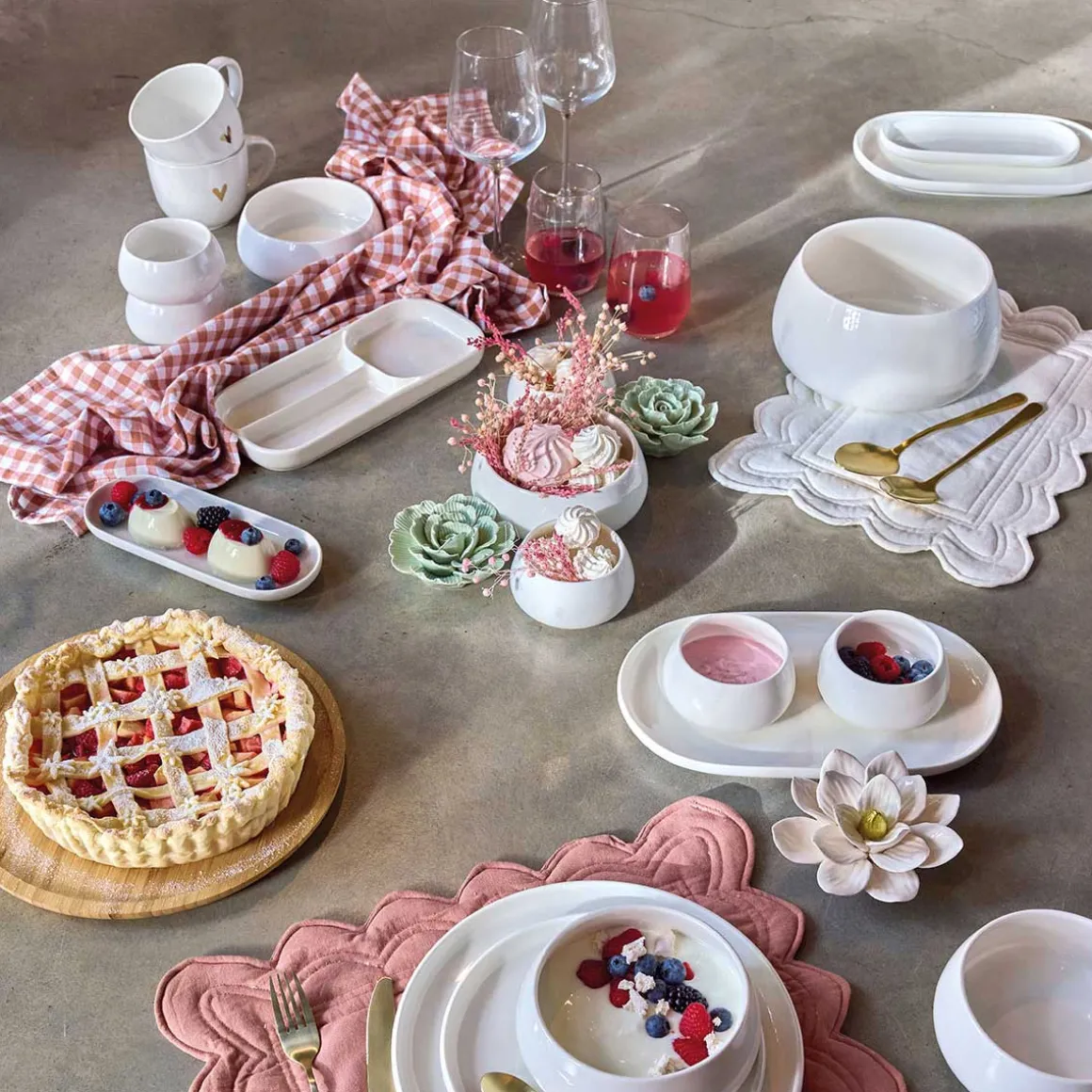 Plato Llano Nora Blanco De Porcelana 27cm