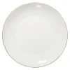 Plato Llano Petit Salón Blanco con Borde Dorado 27
