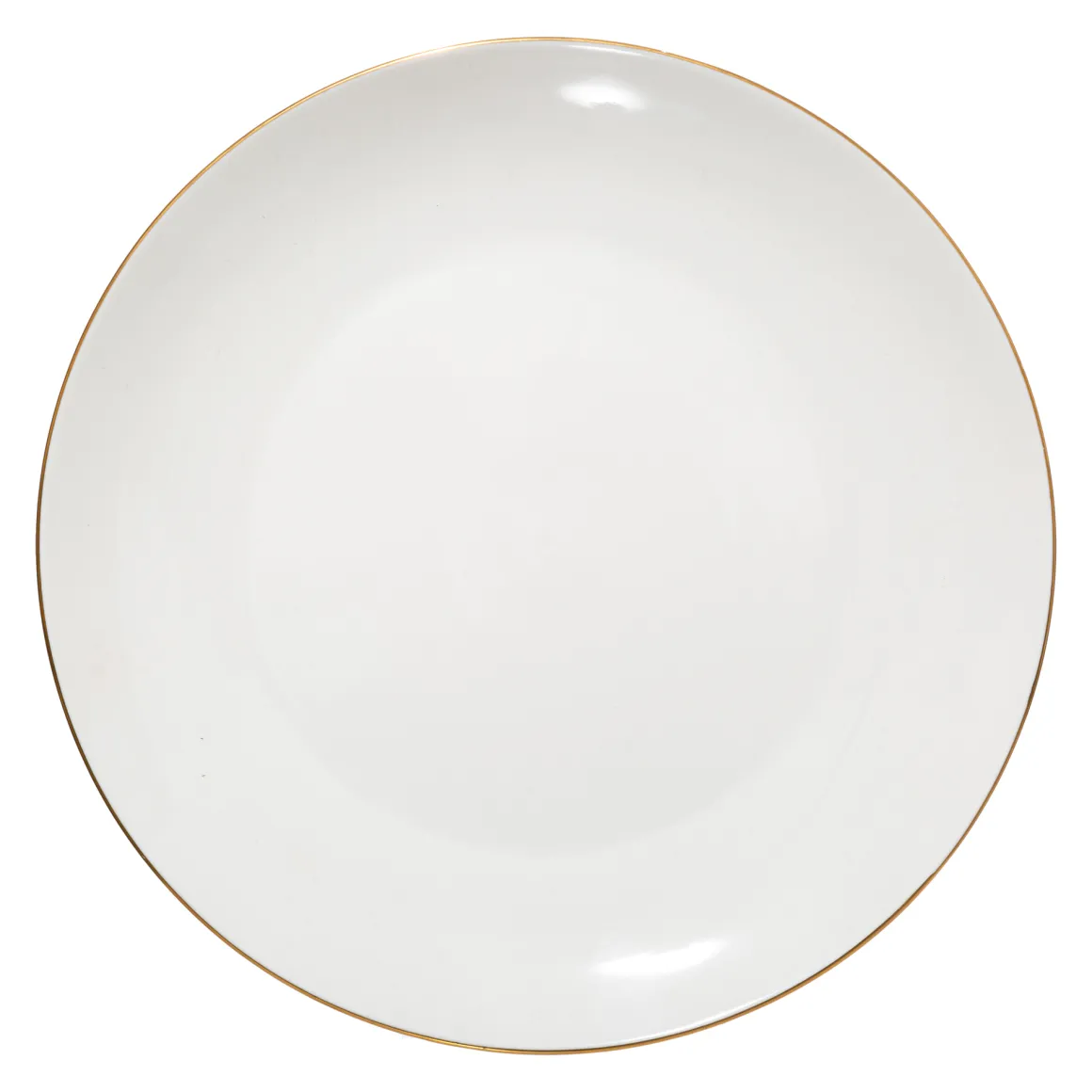 Plato Llano Petit Salón Blanco con Borde Dorado 27