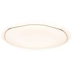 Plato llano SELENA blanco de porcelana 26cm