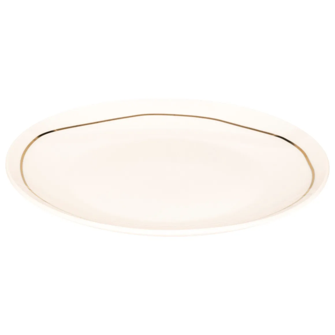 Plato llano SELENA blanco de porcelana 26cm