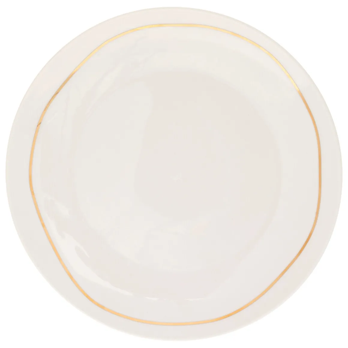 Plato llano SELENA blanco de porcelana 26cm