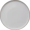 Plato Llano Sublima Gris Claro De Porcelana 27cm