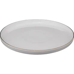 Plato Llano Sublima Gris Claro De Porcelana 27cm