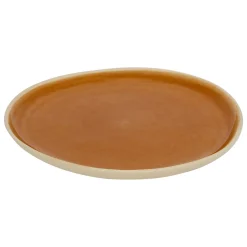 Plato llano WONJA marrón de cerámica 27cm
