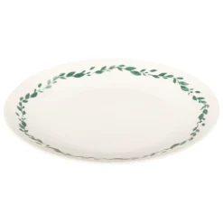 Plato postre LAURIER blanco de porcelana 19cm