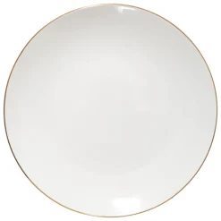 Plato Postre Petit Salon con Borde Dorado