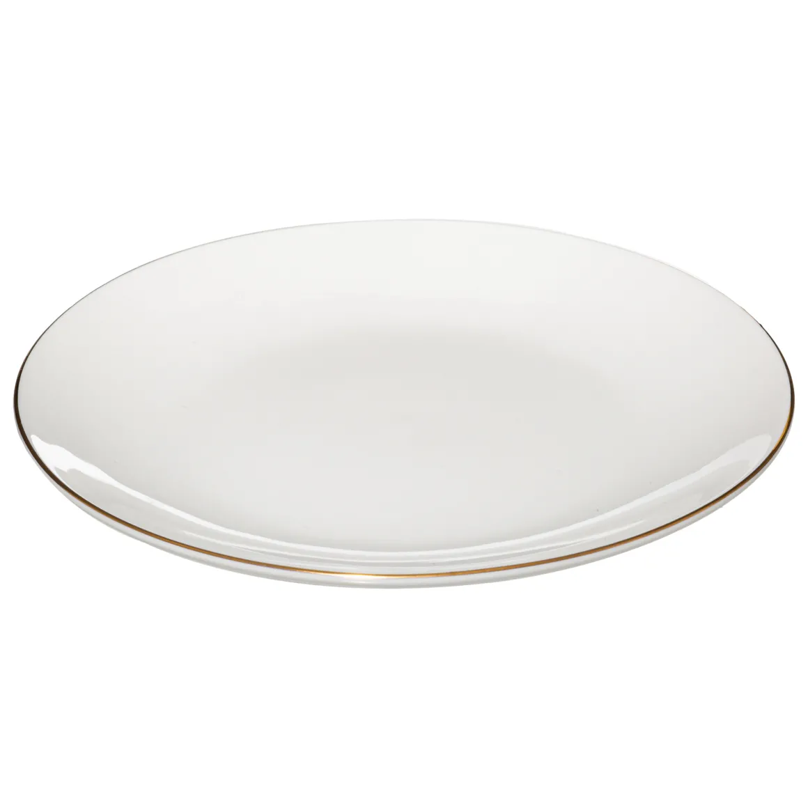 Plato Postre Petit Salon con Borde Dorado