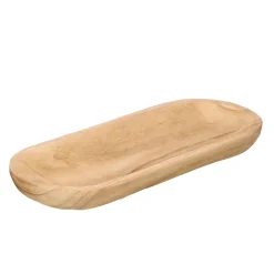 Plato Presentación Ovalado Madera Quemada 38.5cm