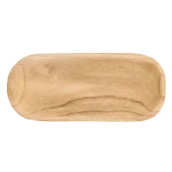 Plato Presentación Ovalado Madera Quemada 38.5cm