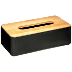 Porta Pañuelos Negro C/Tapa