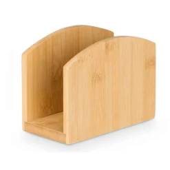 Porta Servilletas Vertical De Bambú 13x6.2x10cm