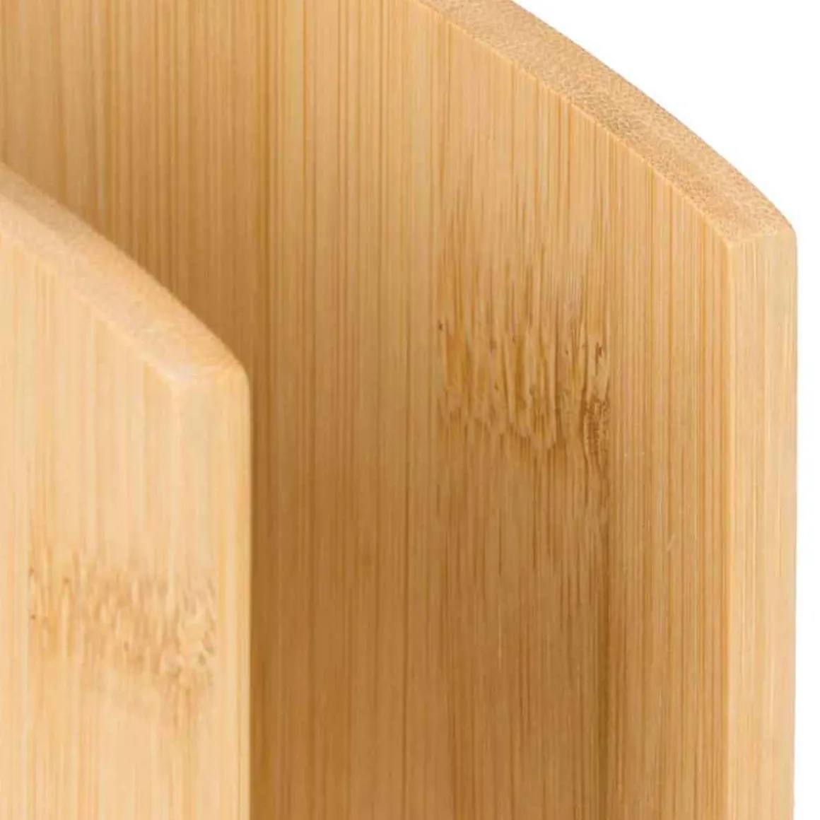 Porta Servilletas Vertical De Bambú 13x6.2x10cm