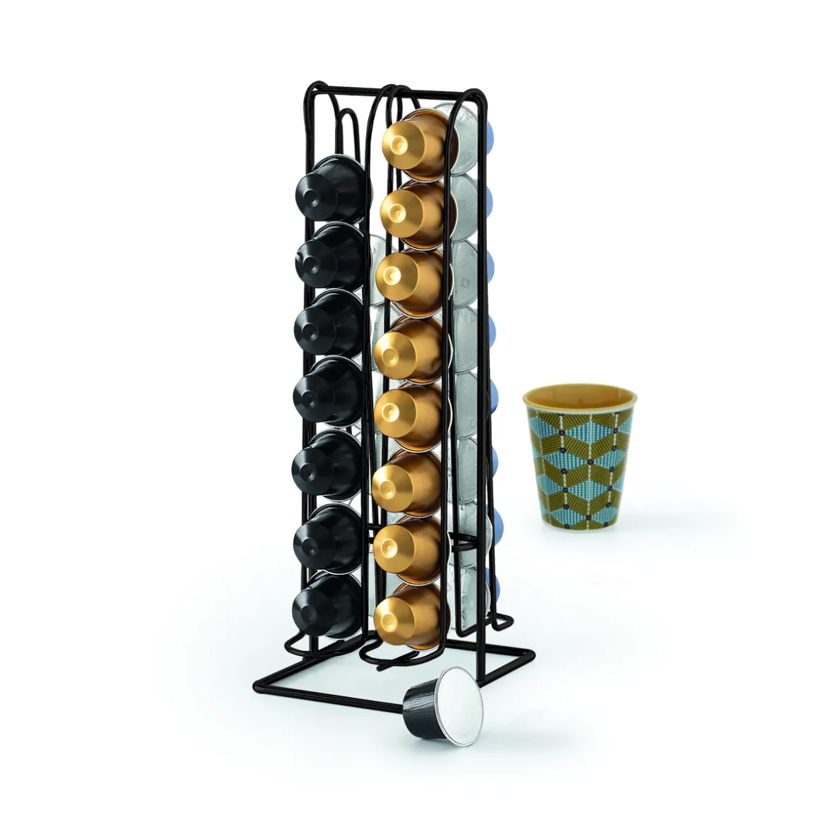 Portacápsulas Café Metal Negro 32 Pzas