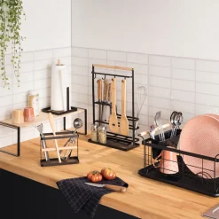 Portarrollos Cocina Metal/Madera 15x30Cm