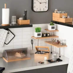 Portarrollos de cocina de bambú