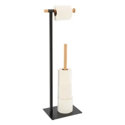 Portarrollos De Papel Hig.Metal/Bambú