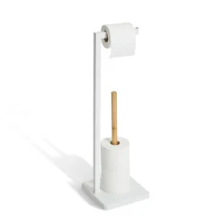 Portarrollos wc bambú NATUREO blanco