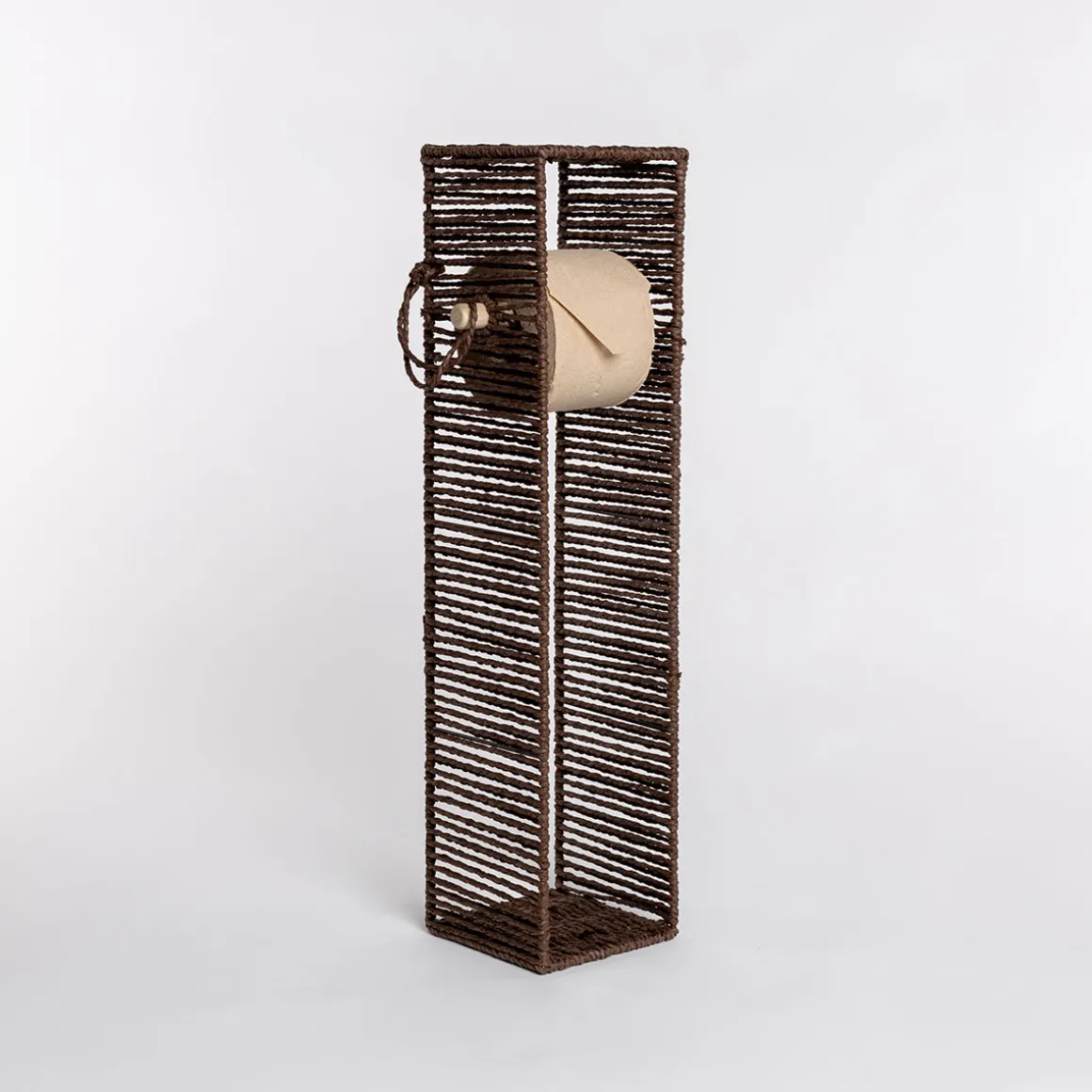 Portarrollos wc marrón de cuerda