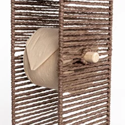 Portarrollos wc marrón de cuerda