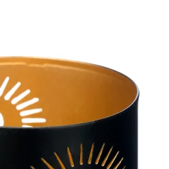 Portavelas buda negro y dorado