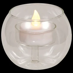 Portavelas con vela led BOLA