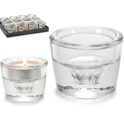 Portavelas De Vidrio Redondo 6x6x4.5Cm