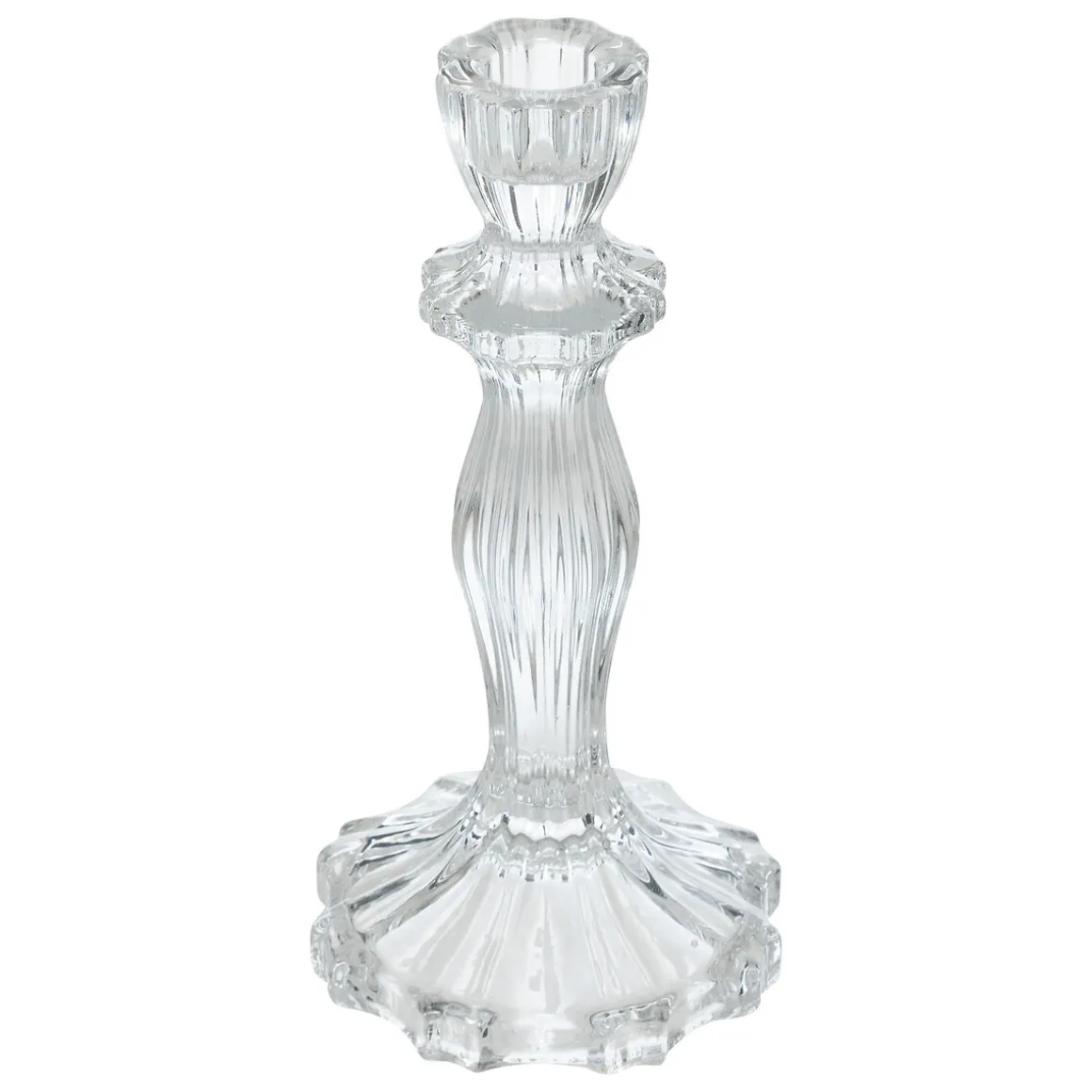 Portavelas De Vidrio Transparente