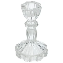 Portavelas De Vidrio Transparente