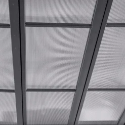 Pérgola BELIZE LATTES gris graphite 3x3,8m