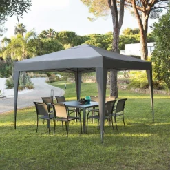 Pérgola EASYUP gris ardosia 3x3m