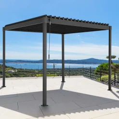 Pérgola HOKIA gris graphite 3x3m