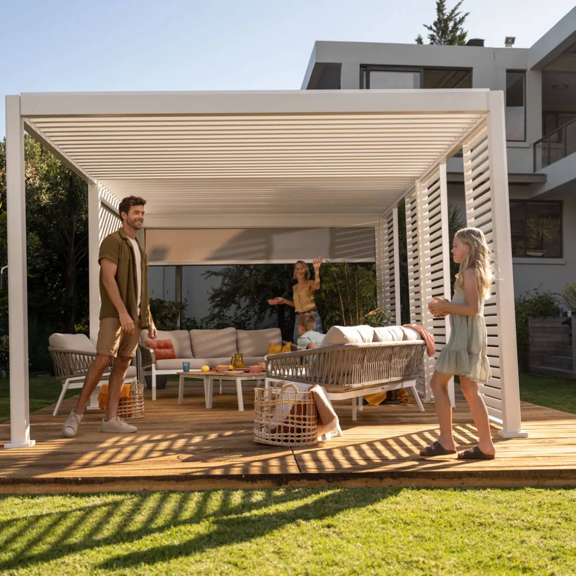 Pérgola ÉVORA blanca 3,6x3,6m
