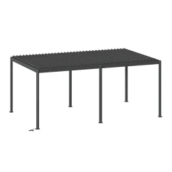 Pérgola ÉVORA gris grafito 3.6x3.6m