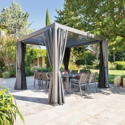 Pérgola ÉVORA gris graphite 3,6x3,6m
