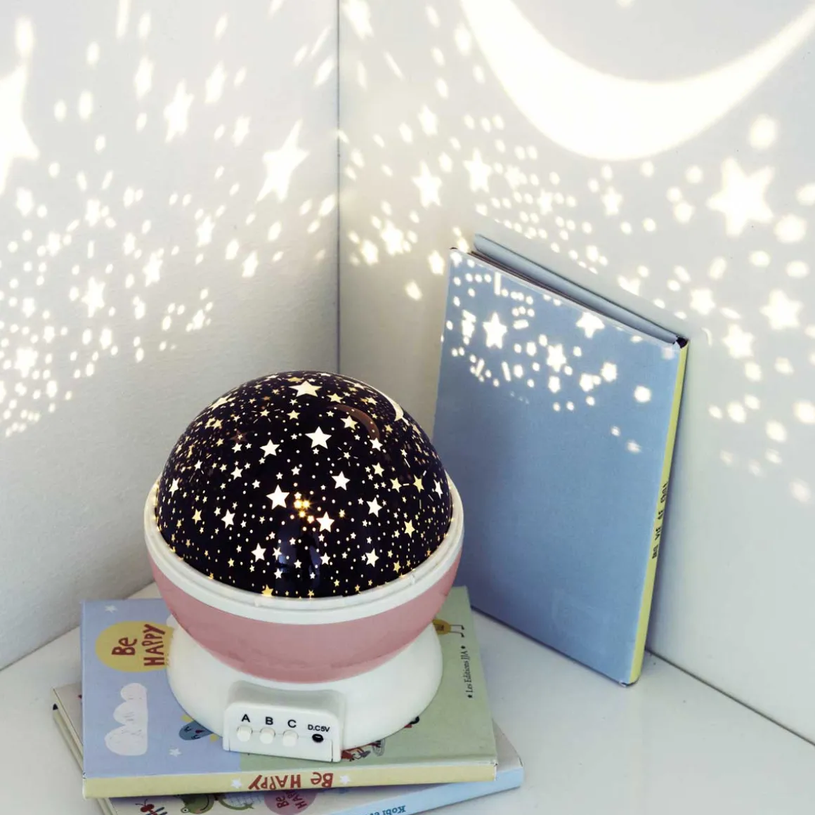 Proyector P/Niños Giratorio C/ Estrellas