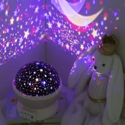 Proyector P/Niños Giratorio C/ Estrellas