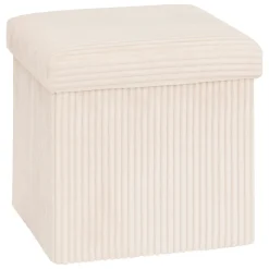 Puf con almacenaje marfil