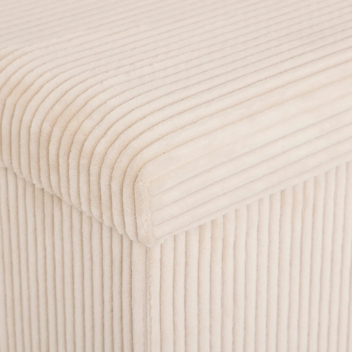 Puf con almacenaje marfil