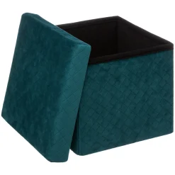 Puf De Almacenaje Terciopelo 31x31Cm
