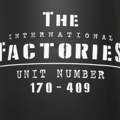 Puf De Metal Negro Factory 33.5x47Cm