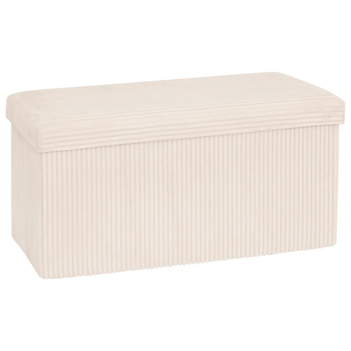 Puf doble con almacenaje marfil