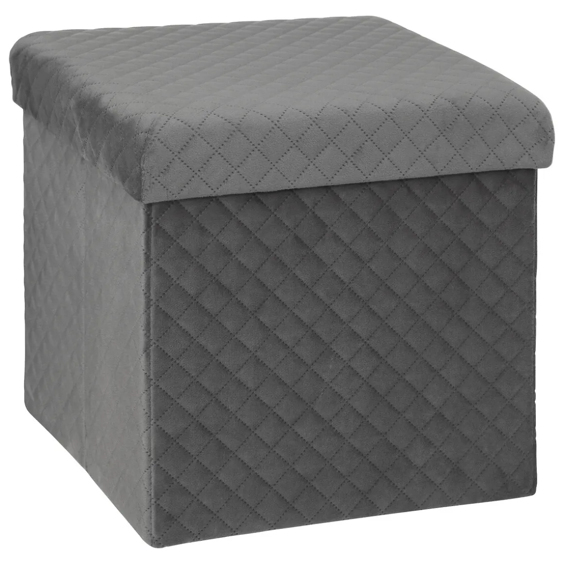 Puf MIXMODUL de terciopelo gris 31x31Cm